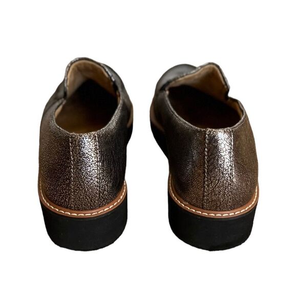 Naturalizer AIBILEEN Silver Leather Platform Slip On Loafers Shoes Size 9W - Picture 5 of 8